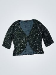 Sequin Embellished Cropped Cardigan