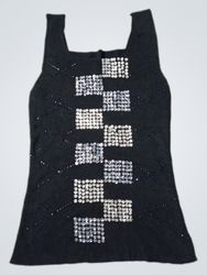 Black Tank Top with Sequins