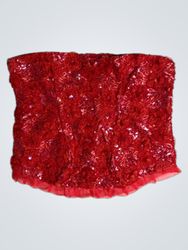 Alexpunt Red Sequin Corset Top