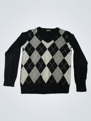 CECILIA CLASSICS Argyle V-Neck Sweater