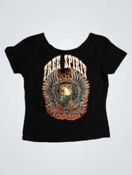 Black T-Shirt with "Free Spirit Old School Brother..