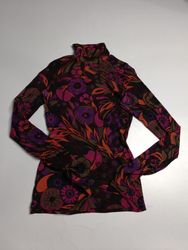 Chattawak Floral Print Turtleneck Top