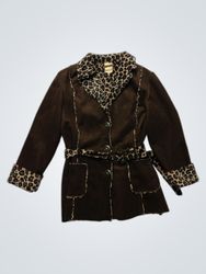 A.B.S. Collection Brown Leopard Print Trimmed Jack..
