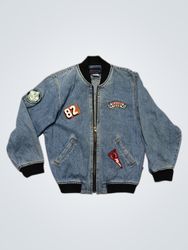 Dogstar Denim Bomber Jacket with Patches