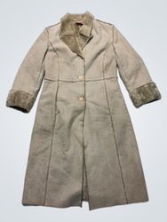 CAYENA faux suede coat with fur trim