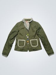 Chuka Green Jacket with Colorful Buttons