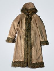 Peter Davis Faux Fur Trimmed Coat