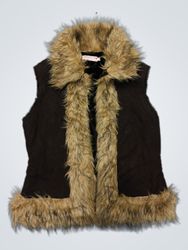 Miss P. Faux Fur Trimmed Vest