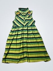 Custo Barcelona Striped Sleeveless Button-Up Dress