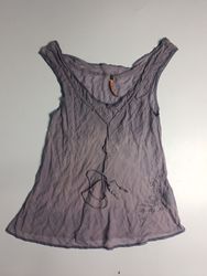 Cop. Copine purple sleeveless top with drawstring