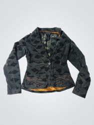 Custo Barcelona Women's Green Diamond Pattern Blaz..