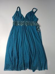 Jane Norman Blue Sparkly Embellished Dress
