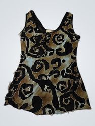 K.S. CLOTHING Sleeveless Top with Abstract Pattern