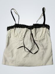 Beverly and Beck White Lace Trim Camisole