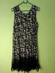 Blue Illusion Kleid mit Blumenmuster, ärmellos