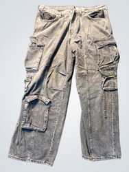 Divided Grey Denim Cargo Pants
