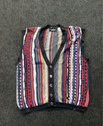AUREUS Men's Patterned Button-Up Vest