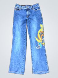 Mi Jeans Embroidered Denim Jeans
