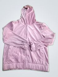 Juicy Couture Pink Velour Zip-Up Hoodie