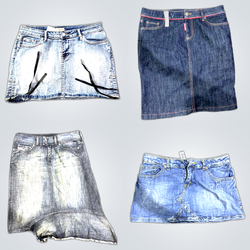 Diesel Y2K Denim Mini Skirt Bundle