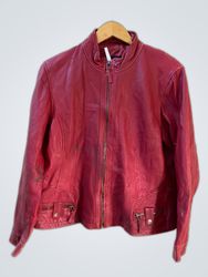 Brantext Red Leather Jacket