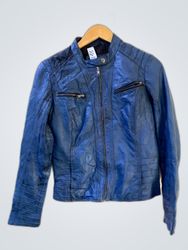 GP Gillie Blue Leather Jacket