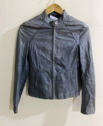 Grey Leather Jacket