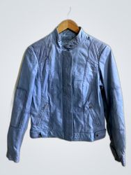 Esprit Blue Leather Jacket