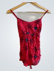 Completo floreale rosso