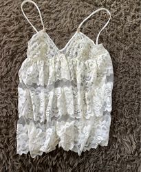 White Lace Camisole Top