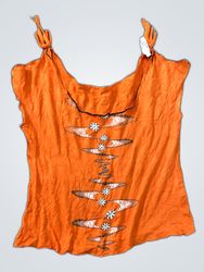 Camisole Laranja Impressa Sem Marca