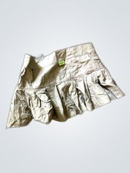 Unbranded Khaki Pleated Mini Skirt