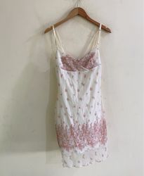 White and Pink Floral Dress
