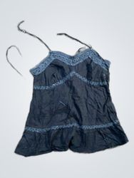 Black Camisole with Lace Trim