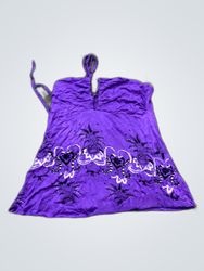 Purple Floral Halter Top