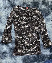 Printed Sheer Blouse