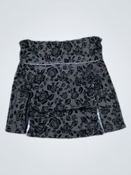 Gray Floral Off-the-Shoulder Top