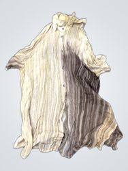 Unbranded Striped Button-Up Blouse