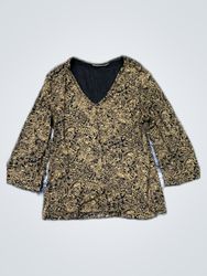 Printed V-Neck Blouse