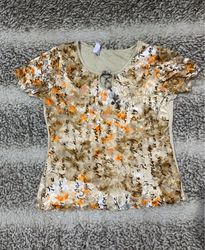 Printed Short Sleeve Blouse