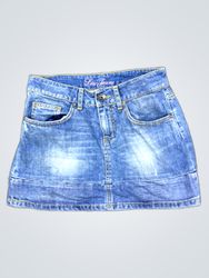 L*Jeans Denim Mini Skirt