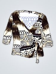 Printed Wrap Blouse