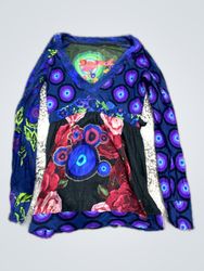 Desigual Printed Long Sleeve Blouse