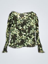 Sheer Floral Print Blouse