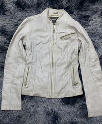 MEXX White Leather Jacket
