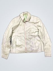 Unbranded Sage Green Leather Jacket