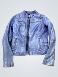 Blue Leather Jacket