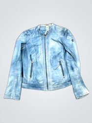 Blue Leather Jacket