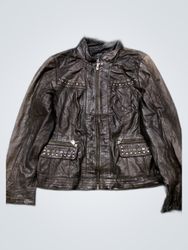 Black Leather Studded Jacket