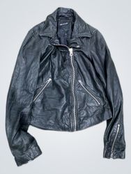 Mango Black Leather Jacket